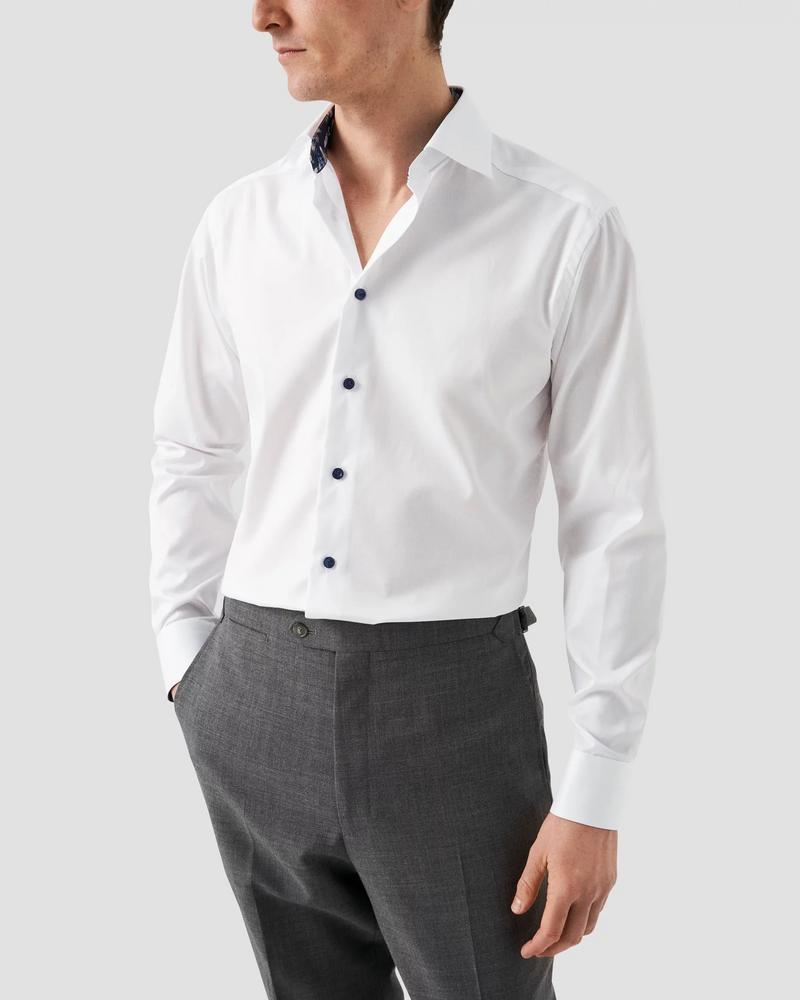 Eton Contemporary Fit Dress Shirt with Floral Pattern Detail Product Image