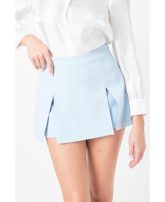 Womens Wide Single Pleat Skort - Light Product Image