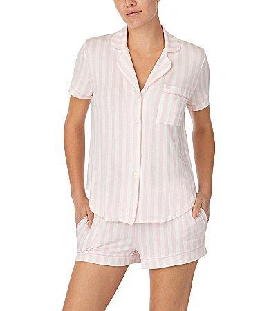 Womens Striped 2-Piece Short Pajama Set Product Image