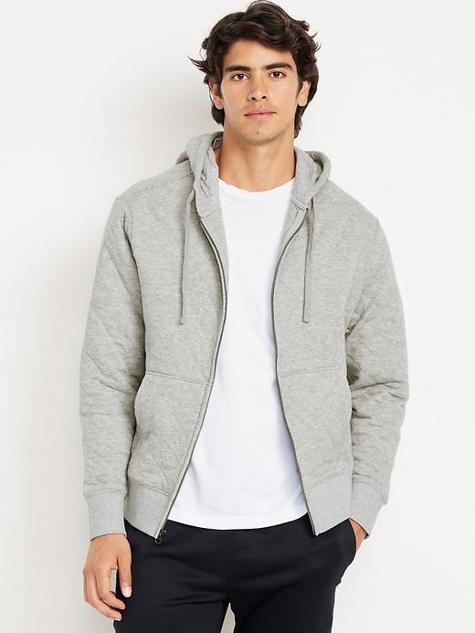 Quilted Full-Zip Sweatshirt Product Image