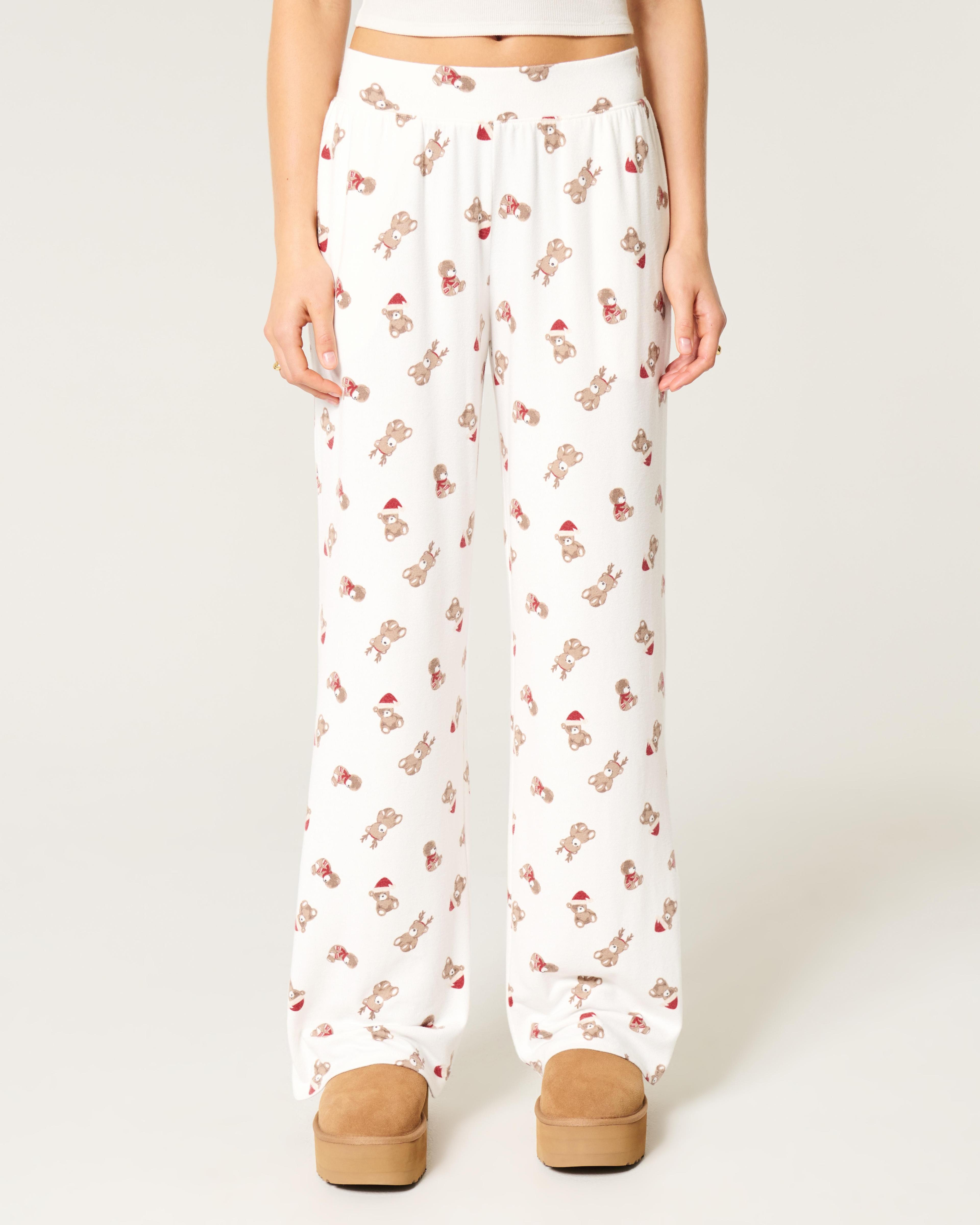 Cozy Wide-Leg Pajama Pants Product Image