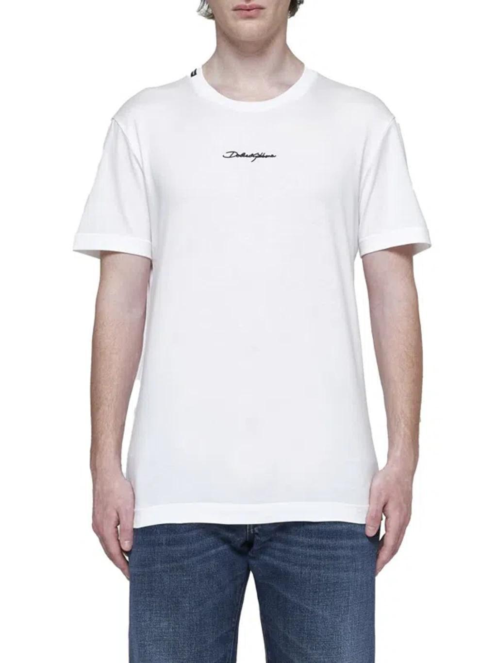 Logo Cotton T-shirt In White Product Image