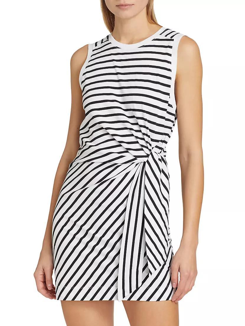 Stripe Jersey Cotton Tank Minidress Product Image