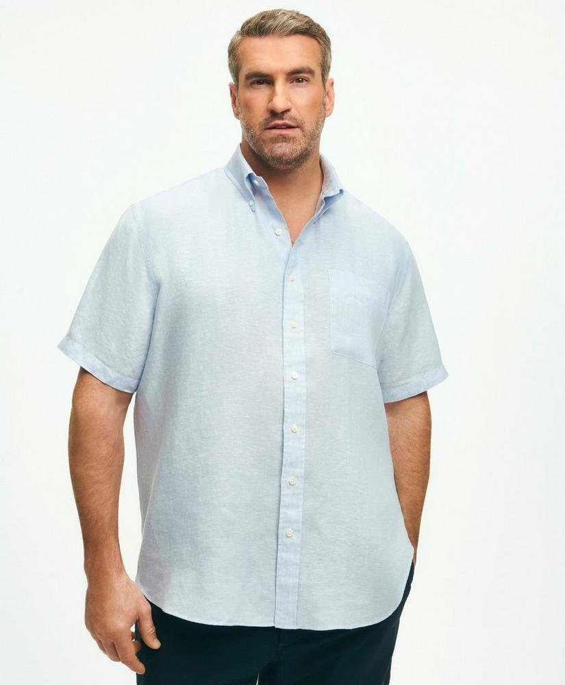 Big & Tall Sport Shirt,  Short-Sleeve Irish Linen product image