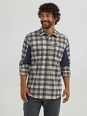 Wrangler ATG™ Plaid Mixed Material Shirt | Men's SHIRTS | Wrangler® Product Image