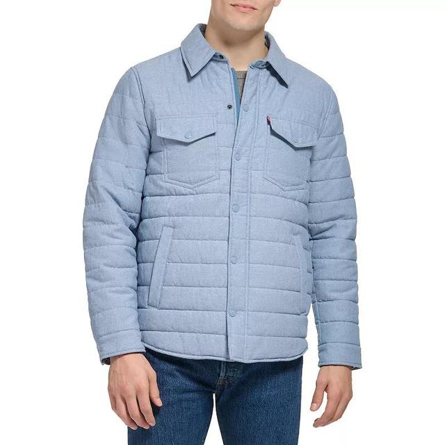 Mens Levis Quilted Shacket Light Blue Product Image