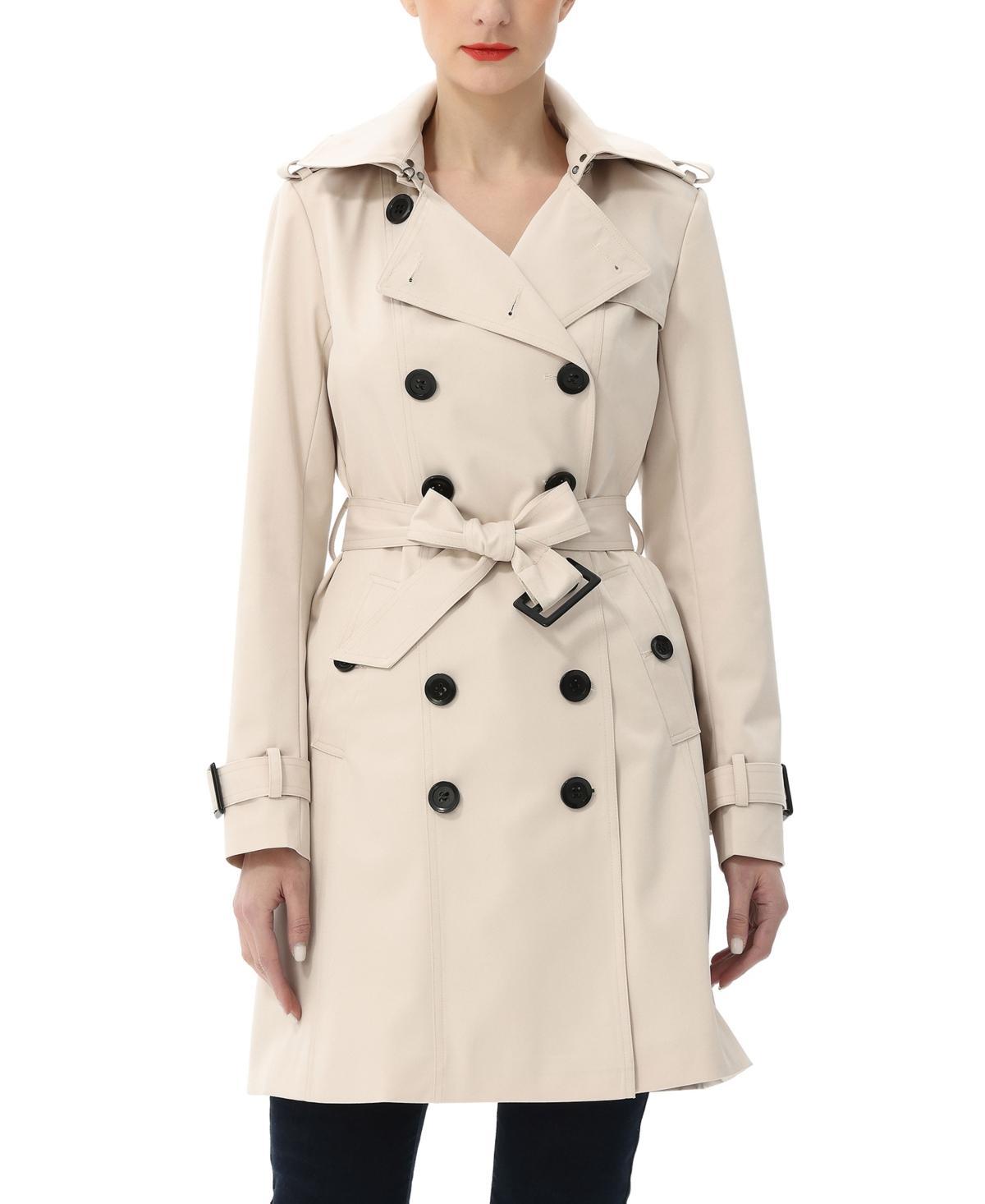 Womens Adley Water Resistant Hooded Trench Coat Product Image