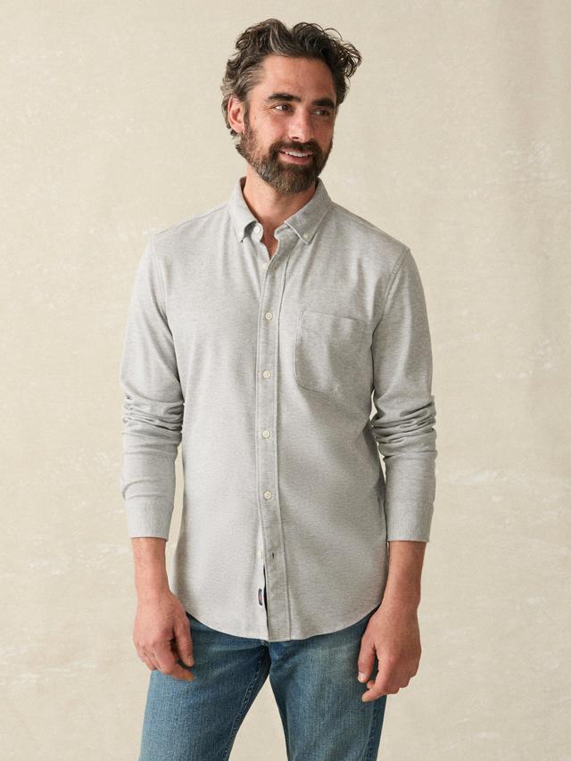 Coastline Knit Shirt - Grey Heather Twill Male Product Image