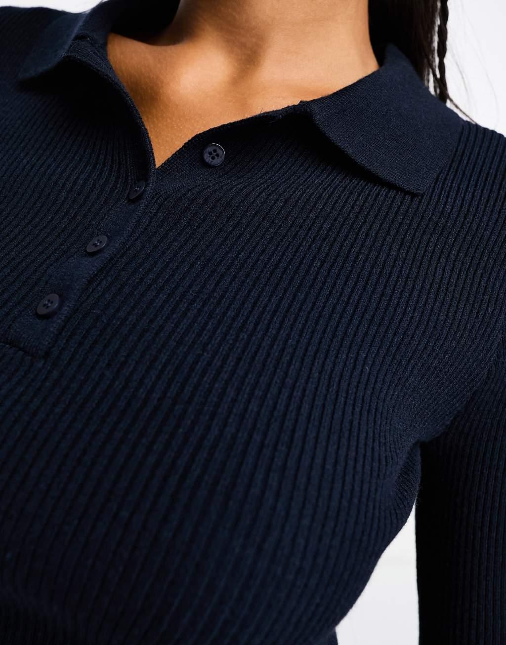 Cotton On ribbed polo cardigan Product Image