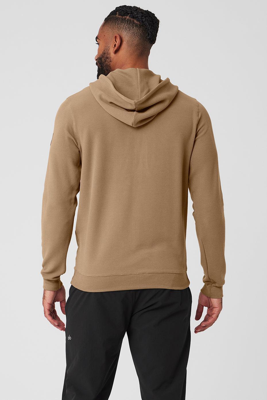 Micro Waffle Fast Break Hoodie - Gravel Male Product Image