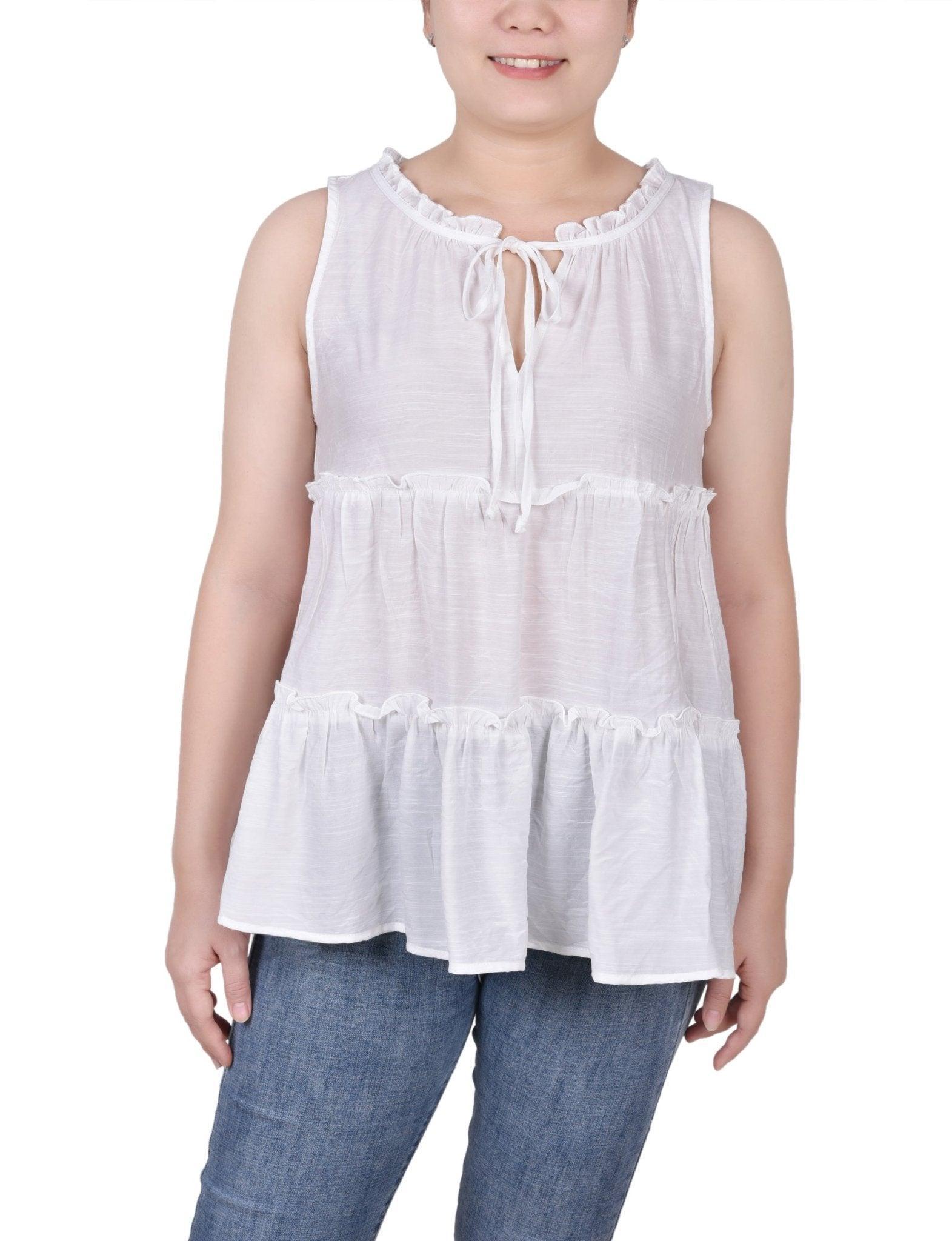 Sleeveless Tiered Blouse - Petite product image