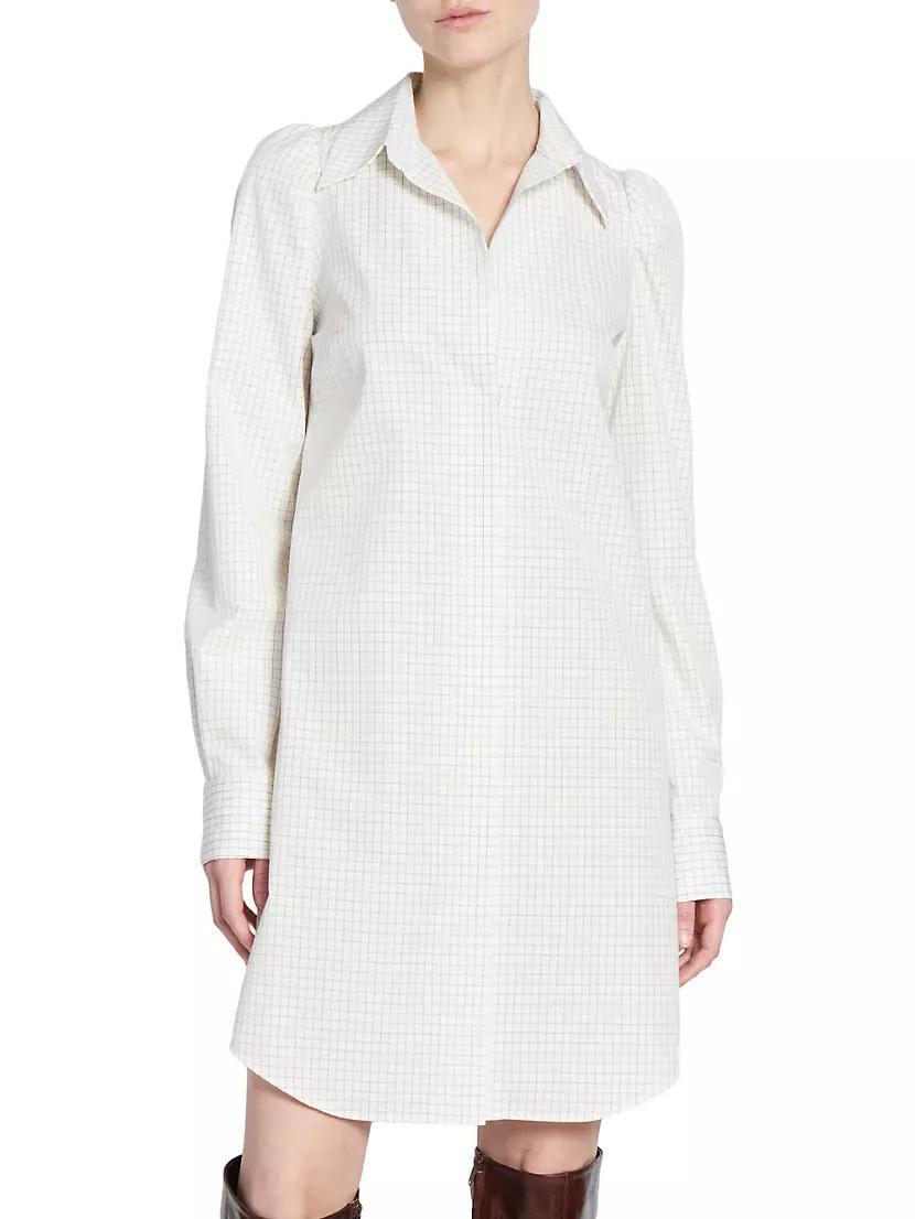 Delindra Poplin Grid Shirtdress Product Image