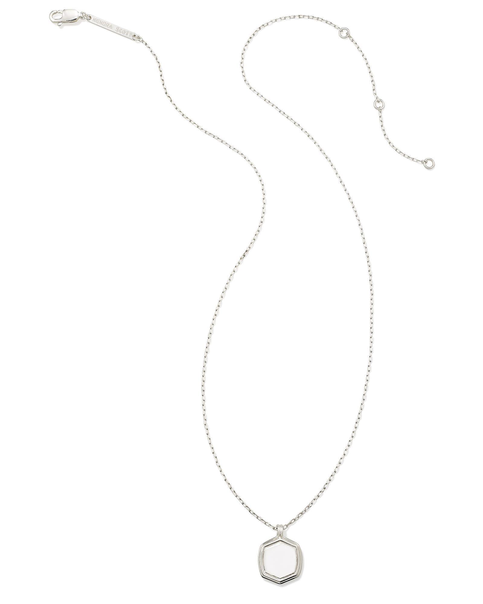 Davie Ridged Pendant Necklace in Sterling Silver Product Image