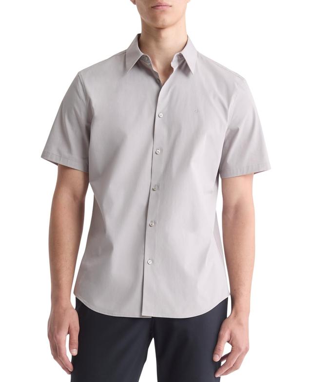 Calvin Klein Mens Slim-Fit Stretch Solid Shirt Product Image