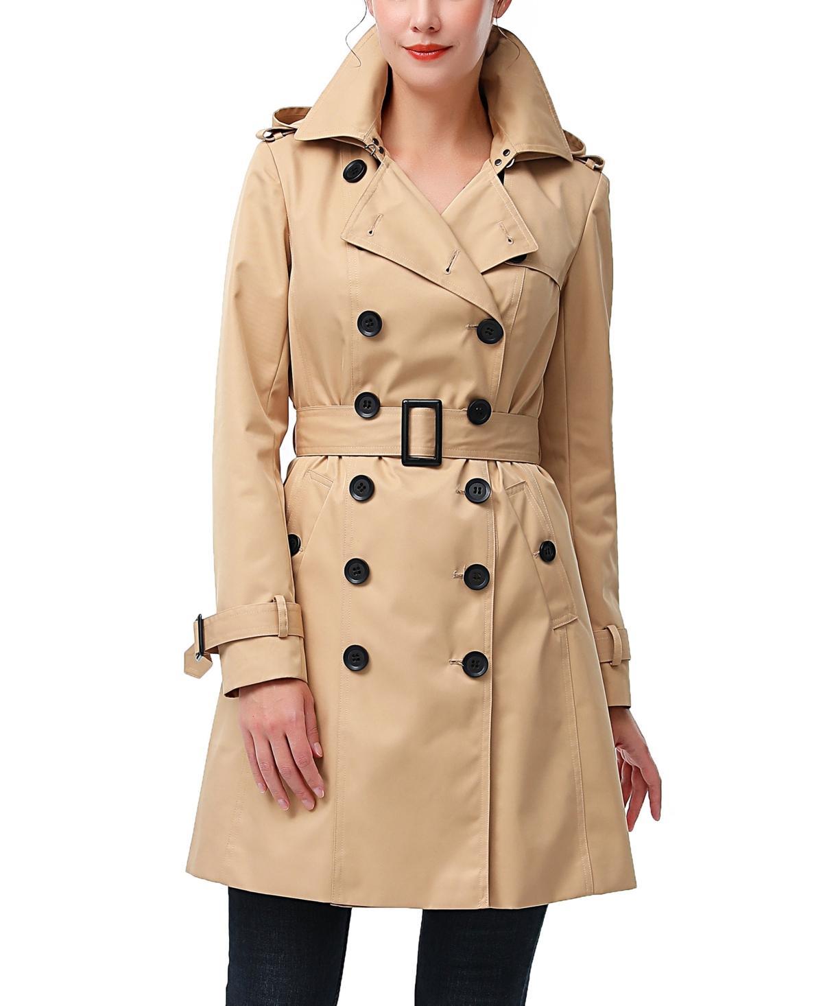 Womens Adley Water Resistant Hooded Trench Coat Product Image