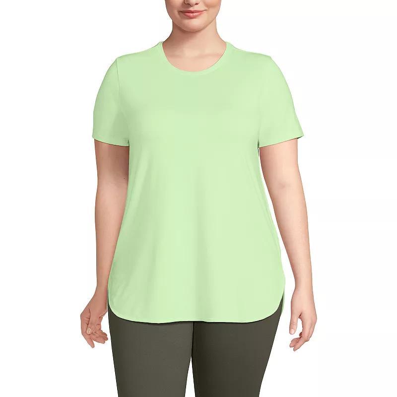 Plus Size Lands End Moisture-Wicking UPF 50 Tunic Tee, Womens Product Image