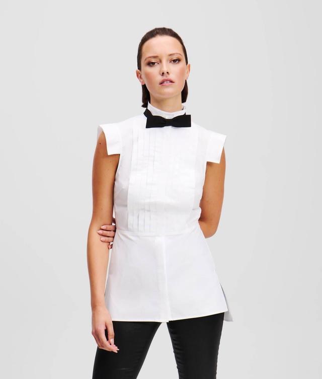 SLEEVELESS BOW TIE BLOUSE Product Image