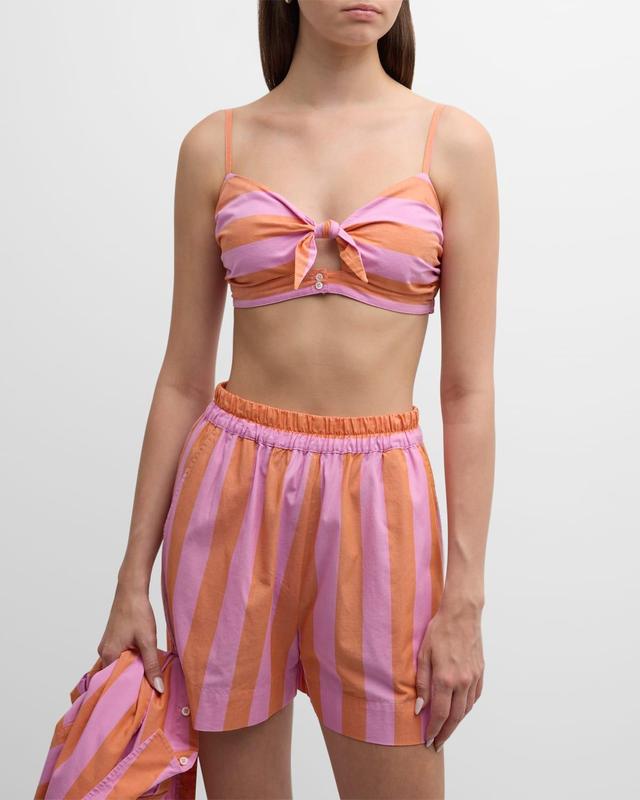 Gigi Striped Cutout Bralette Top Product Image