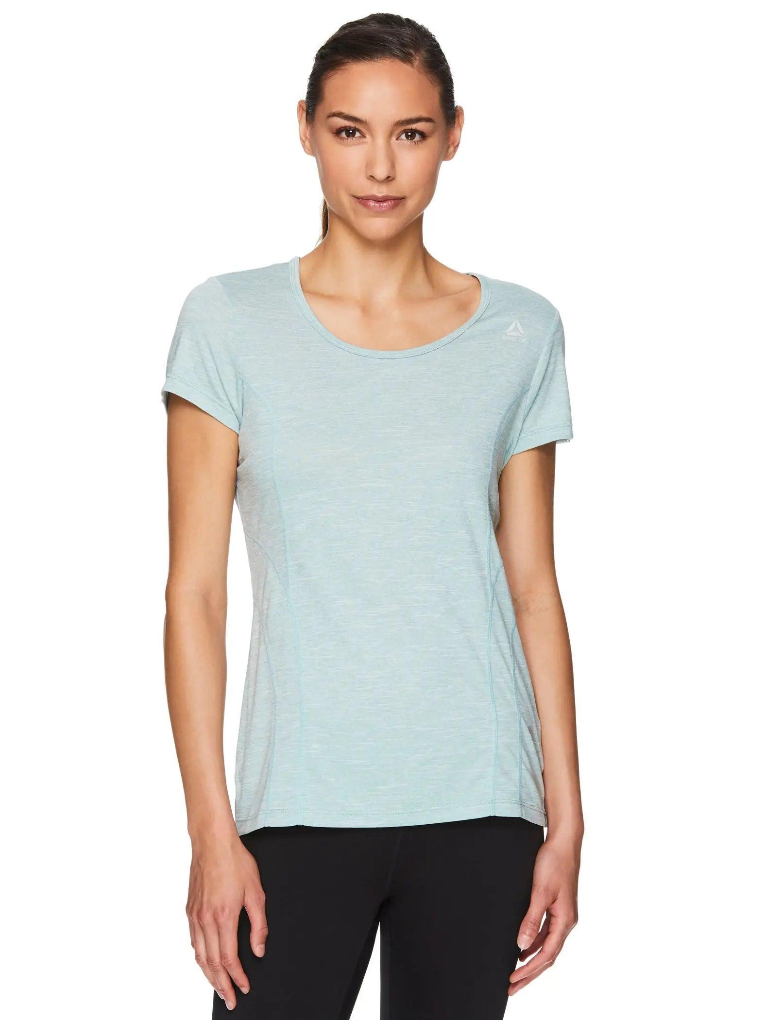 Reebok Women's Fitted Performance Variegated Heather Jersey T-Shirt Product Image