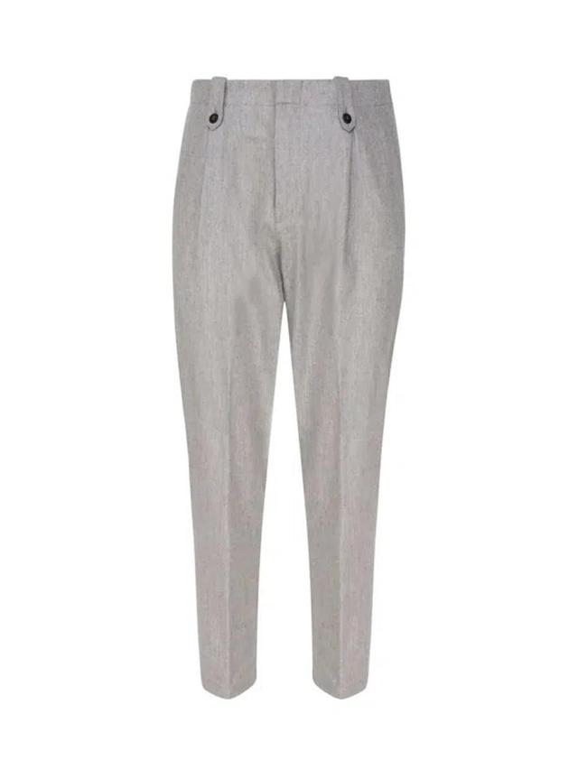 Trousers In Light Melange Grey Product Image