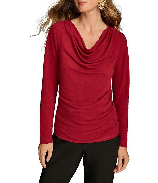 Donna Karan Drape Front Long Sleeve Top Product Image