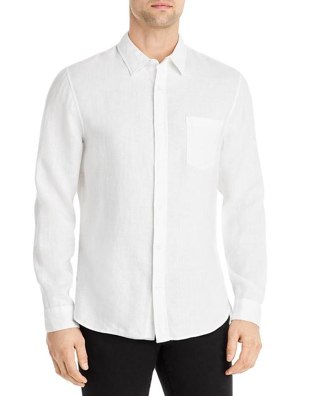 Vince Solid Linen Button Down Shirt Product Image