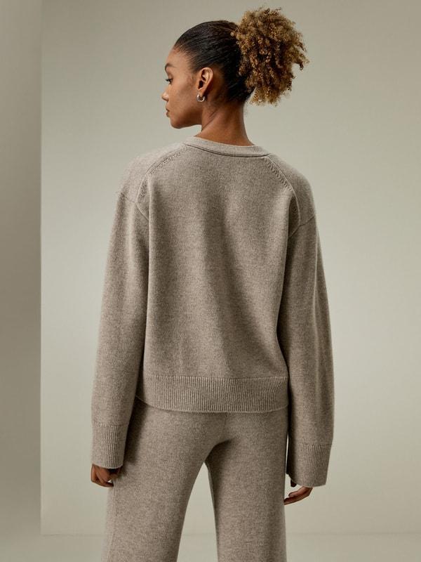 Cropped Wool-Cashmere Blend Cardigan Product Image