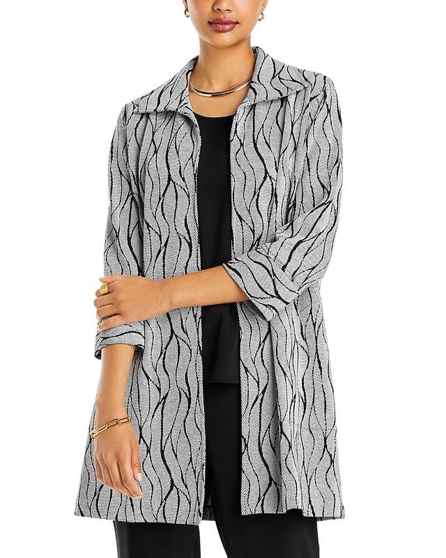 Caroline Rose Wave Knit Easy Topper Jacket Product Image