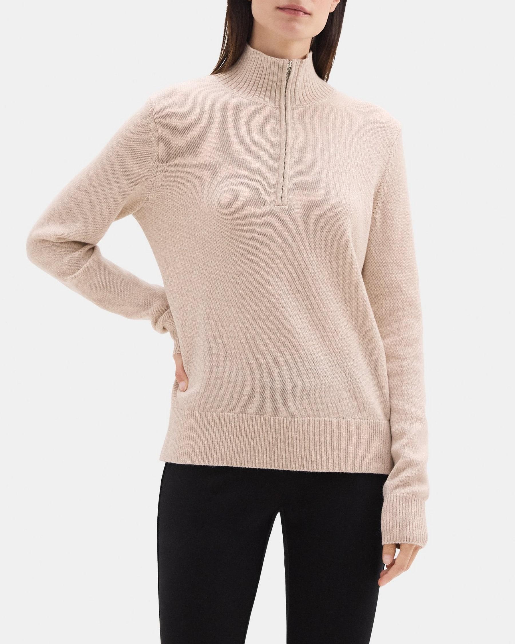 Half-Zip Turtleneck Sweater in Wool Product Image