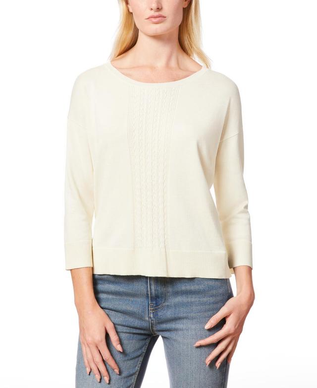 Melissa Paige Womens Cable-Knit Drop-Shoulder Sweater Product Image