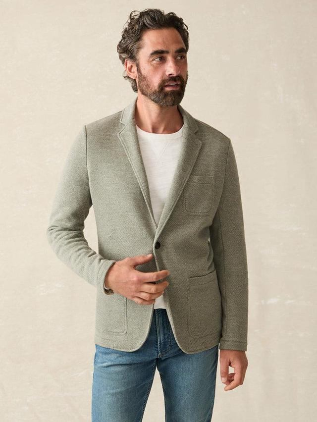 Inlet Knit Blazer - Olive Brush Melange Product Image