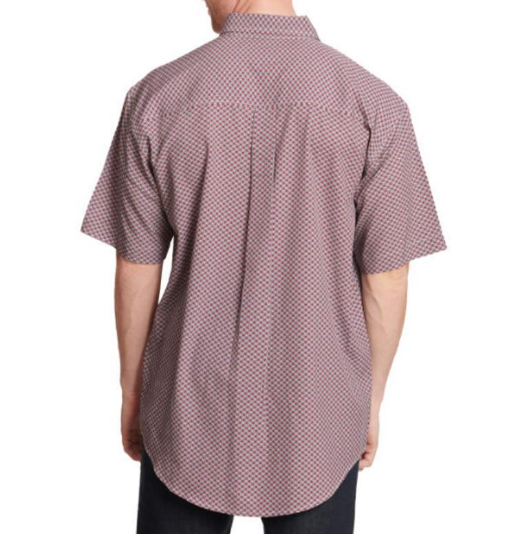 Cinch® Men's S/S Burgundy/Grey Print ArenaFlex Button Shirt Product Image