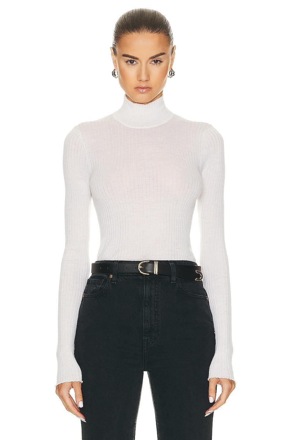 SPRWMN Mock Neck Top in Navy Product Image