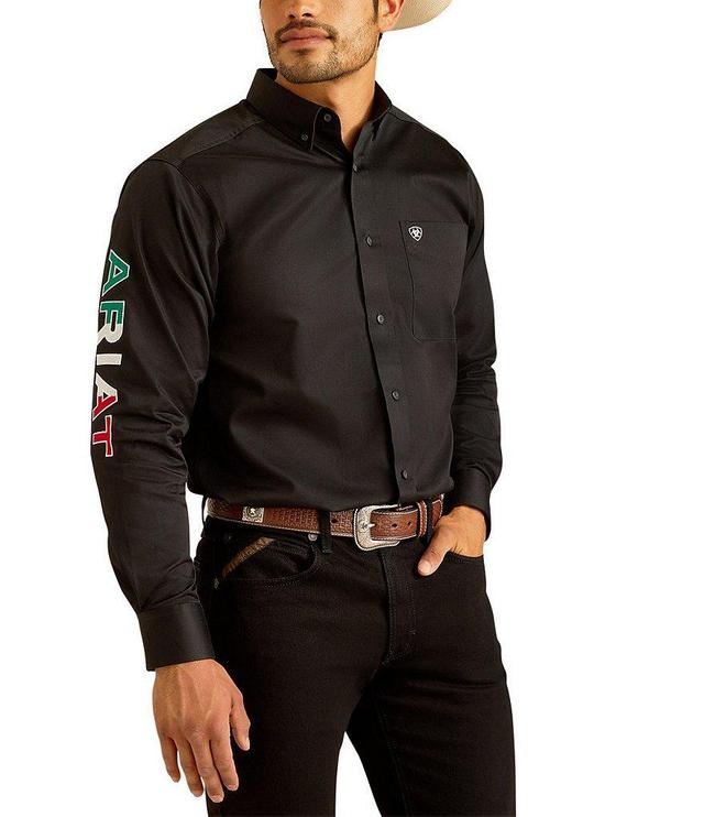 Ariat Fitted Long Sleeve Team Logo Twill Shirt Product Image