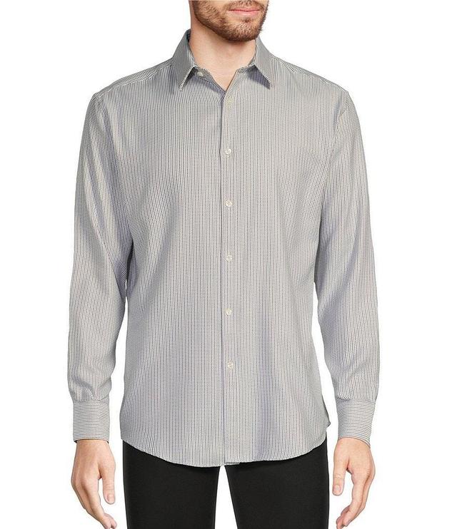 Murano Big & Tall Slim Fit Geometric Dobby Long Sleeve Woven Shirt Product Image