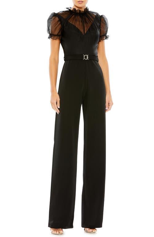 Mac Duggal Illusion Belted Jumpsuit Product Image