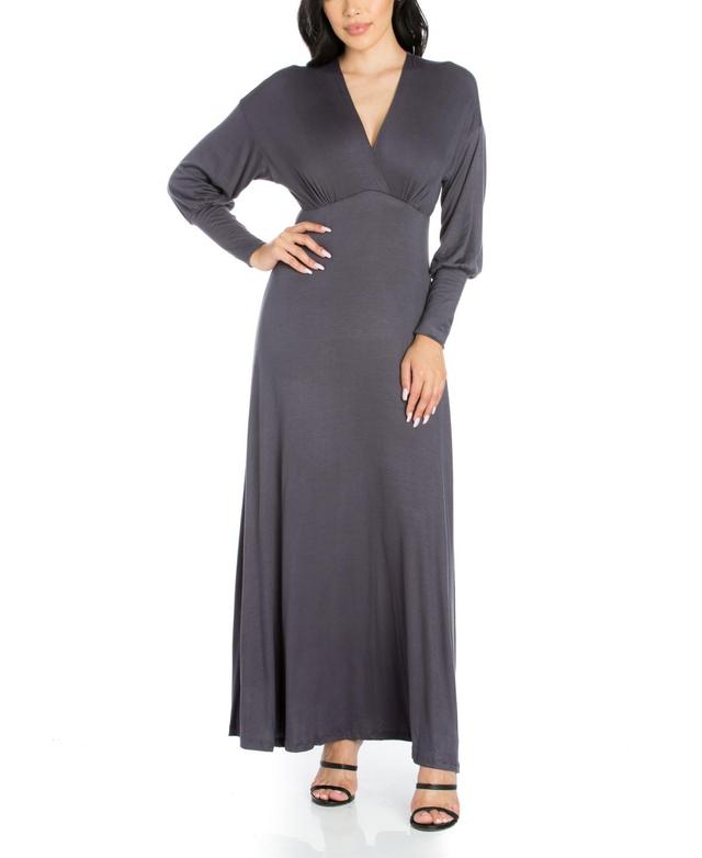 24seven Comfort Apparel Womens Formal Long Sleeve Maxi Dress Product Image