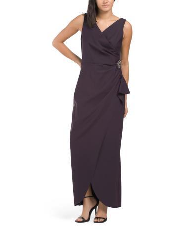 Sleeveless V-neck Gown for Women Product Image