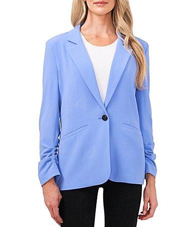 CeCe Relaxed 3/4 Sleeve Blazer (New Ivory) Women's Jacket Product Image