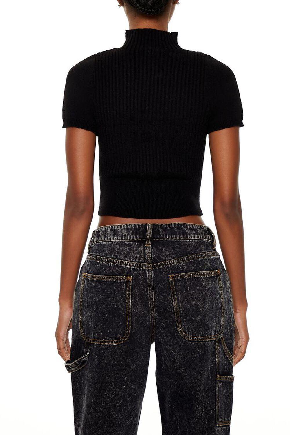 Sweater-Knit Mock Neck Crop Top | Forever 21 Product Image