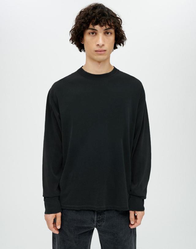 Hanes Loose Long Sleeve Tee - Aged Black Product Image