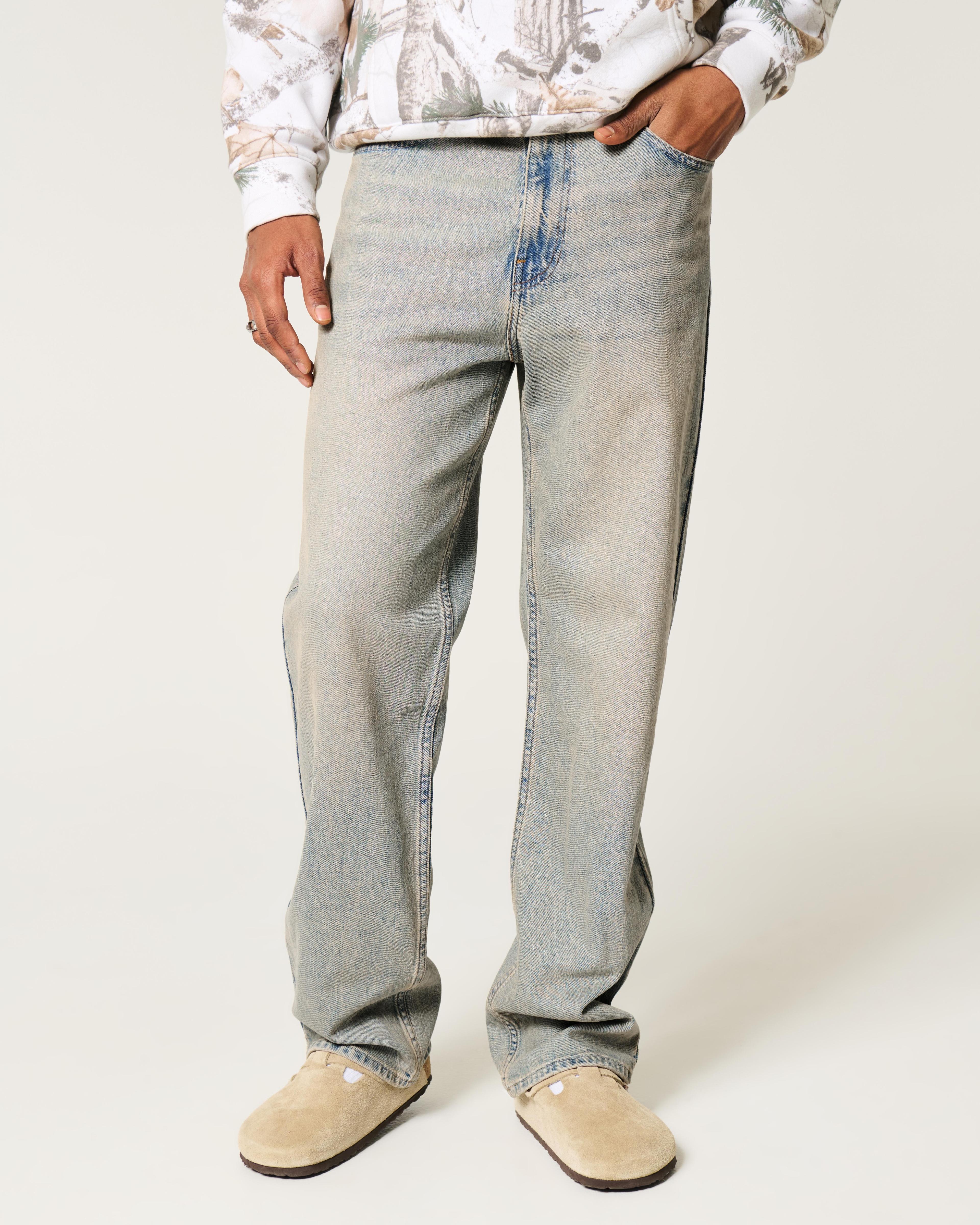 Tinted Light Wash Baggy Jeans Product Image