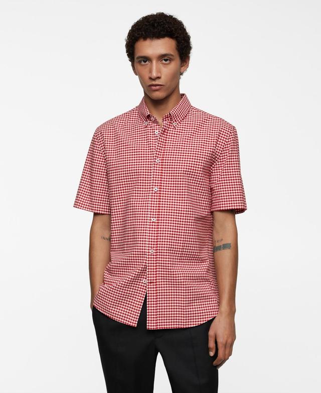 MANGO MAN - 100% cotton printed shirt redMen Product Image