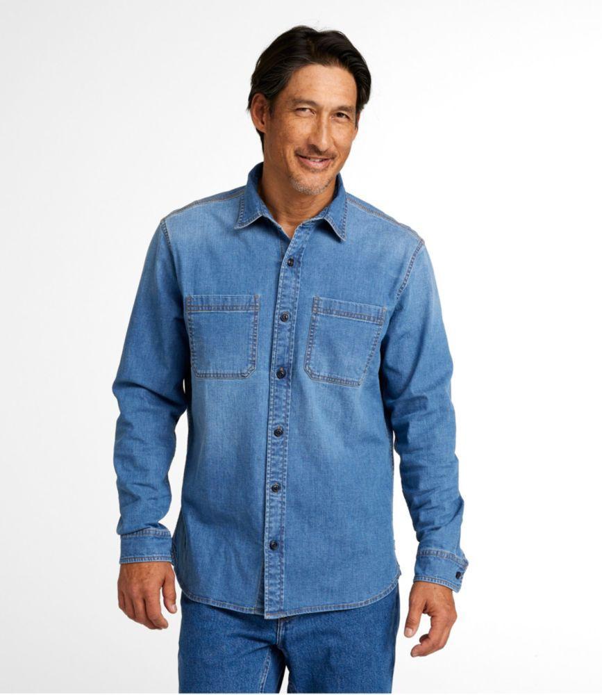 
                            Men's BeanFlex® Denim Shirt, Slightly Fitted Untucked Fit, Long-Sleeve
                         Product Image