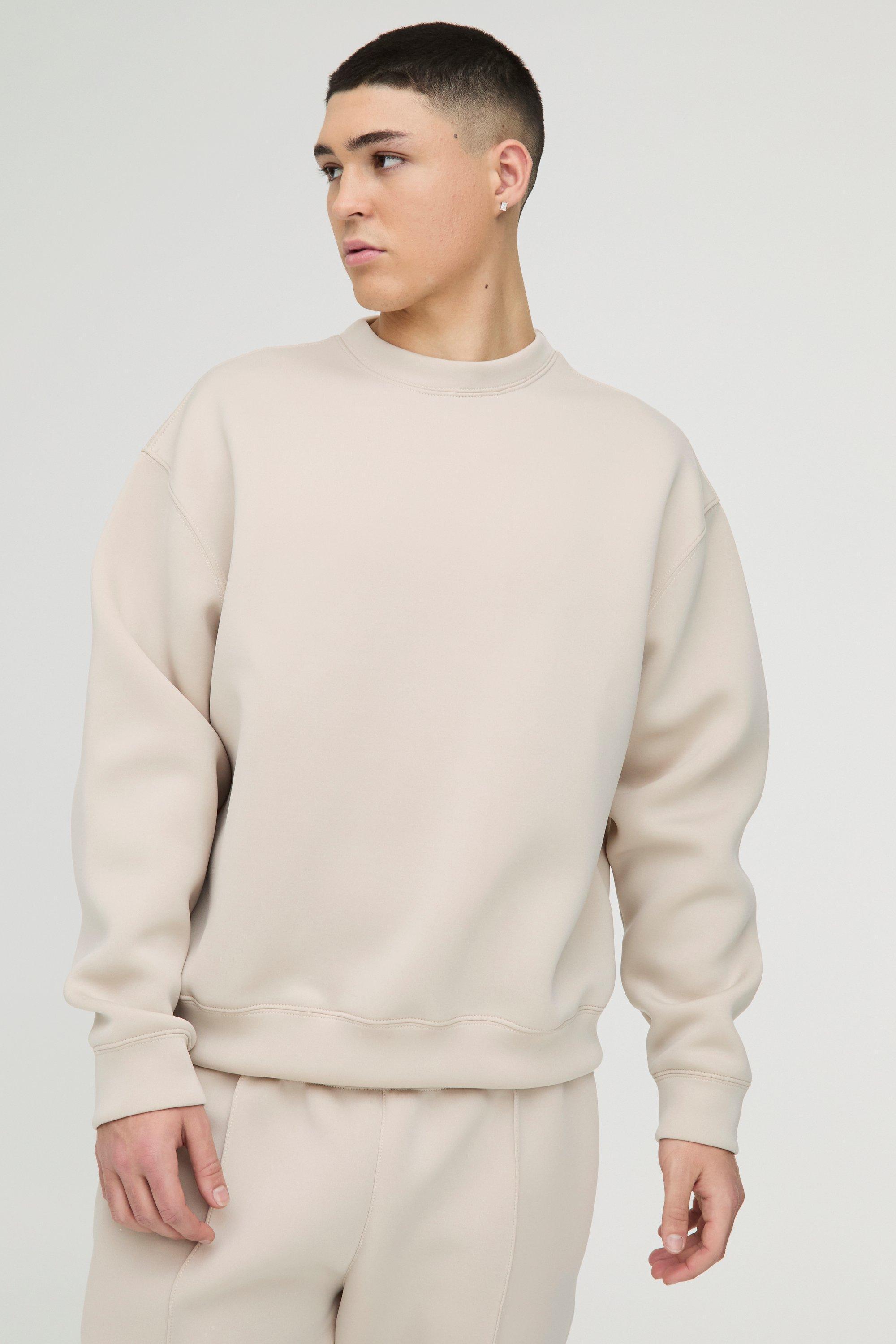 Oversized Boxy Bonded Scuba Sweatshirt | boohooMAN USA Product Image