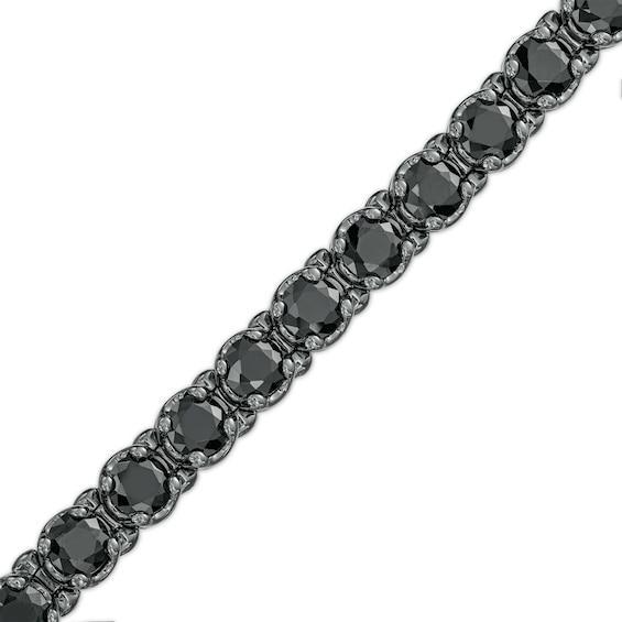 Men's 10 CT. T.w. Black Enhanced Diamond Tennis Bracelet in Sterling Silver with Black Rhodium - 8.5" Product Image