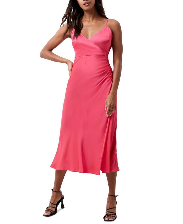 French Connection Womens Ennis Satin Slip Midi Dress Product Image