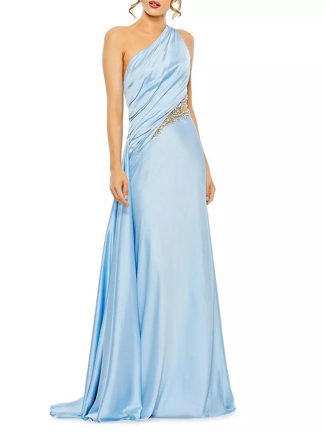 Satin One-Shoulder Gown Product Image