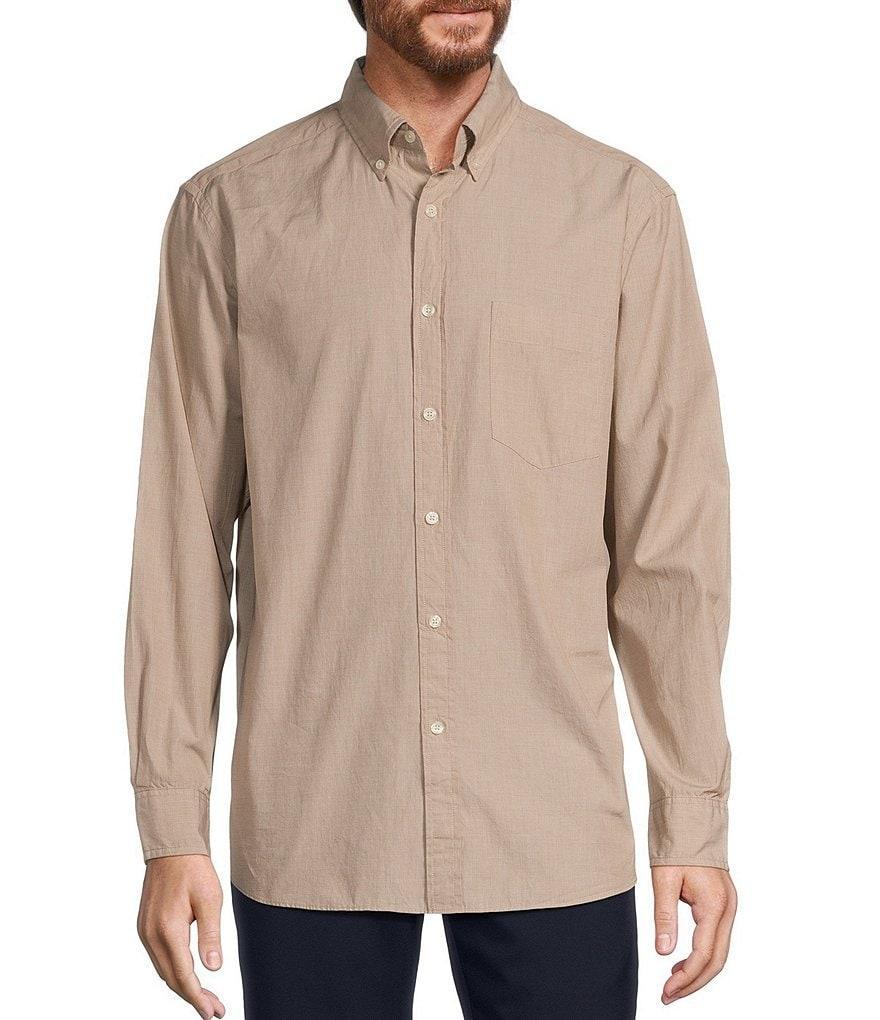 Roundtree & Yorke Long Sleeve Solid Slub Sport Shirt Product Image