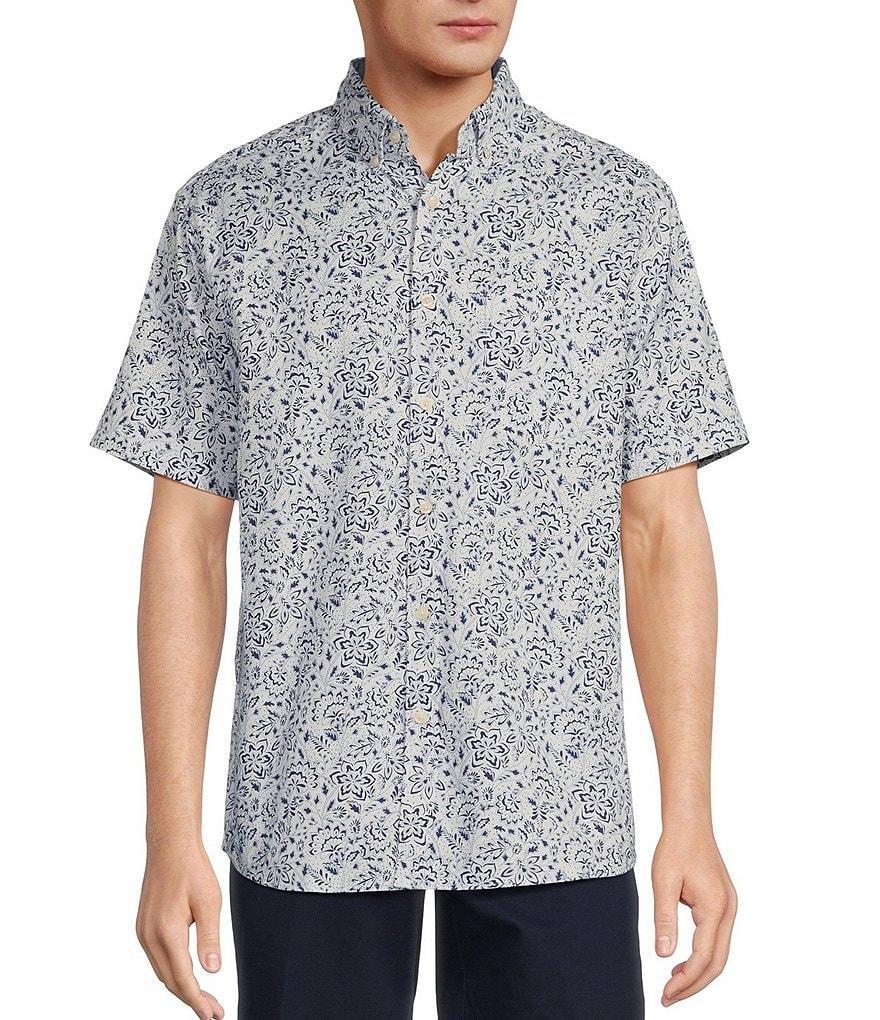 Roundtree & Yorke Short Sleeve Paisley Print Sportshirt Product Image